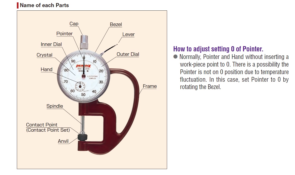 Ichiban Precision Sdn Bhd Peacock Peacock Dial Thickness Gauges 0